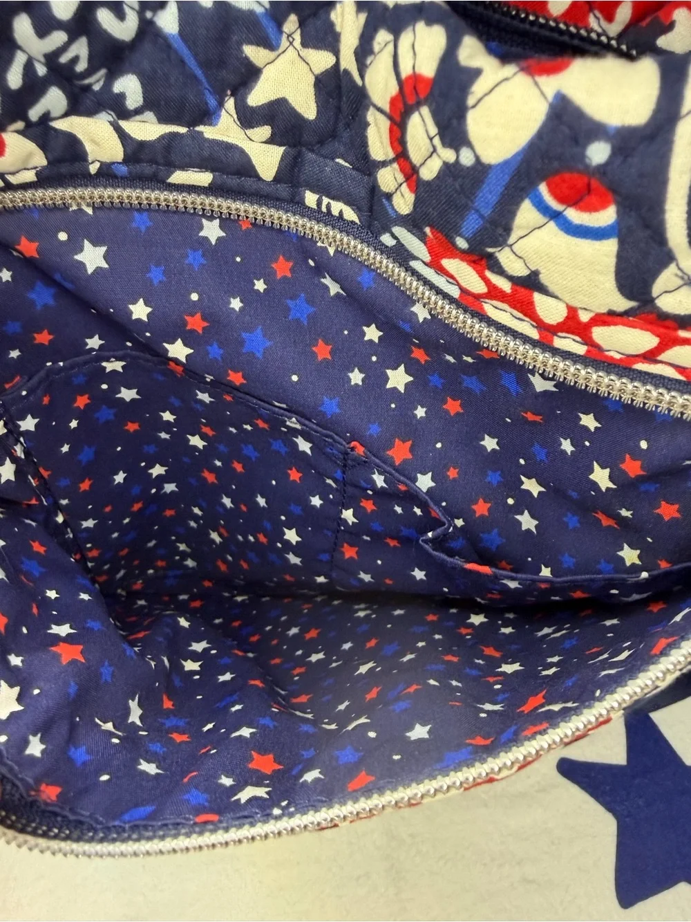 Vera Bradley Triple Zip Crossbody “Red, White, & Blossom” - Picture 5 of 6